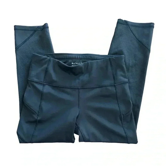 Athleta Mesh Contender Capri Black Size XS Yoga Activewear - Picture 2 of 8